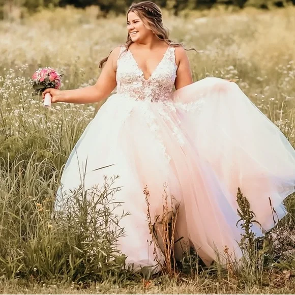 open lace back dress Jovani Prom Dress 43144 Blush / 6 main image 0